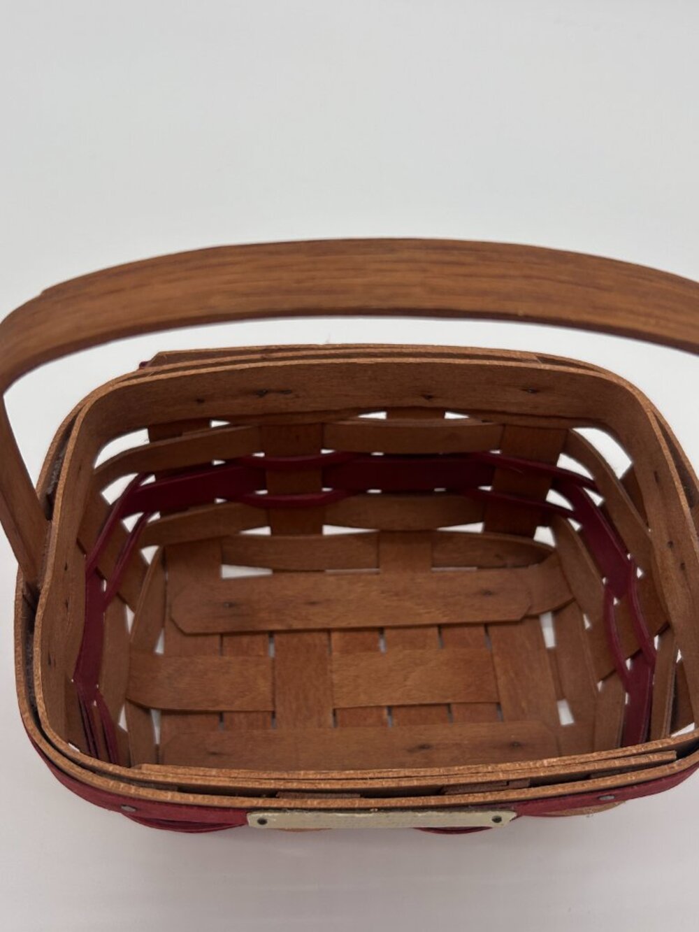 Longaberger Vintage Christmas Collection Mistletoe Handled Basket Signed 1987 - Picture 3 of 8